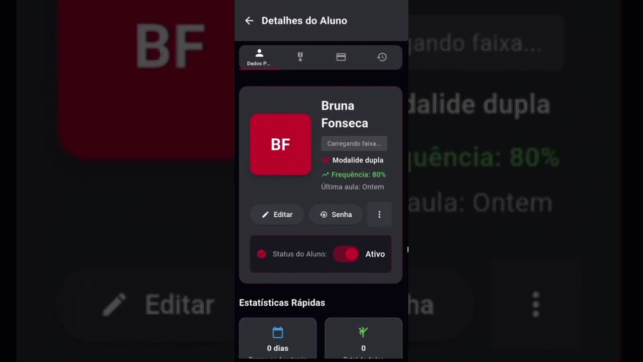 Aceitando o cadastro do seu aluno